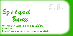 szilard banu business card